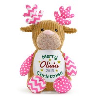 Christmas Reindeer Pink