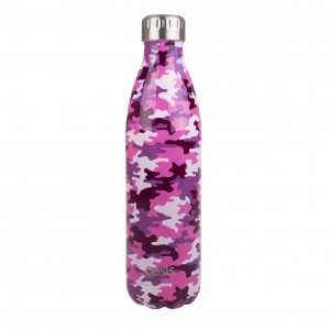 Personalised Drink Bottle Camo Pink 750ml