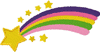 RainbowShootingStar embroidery